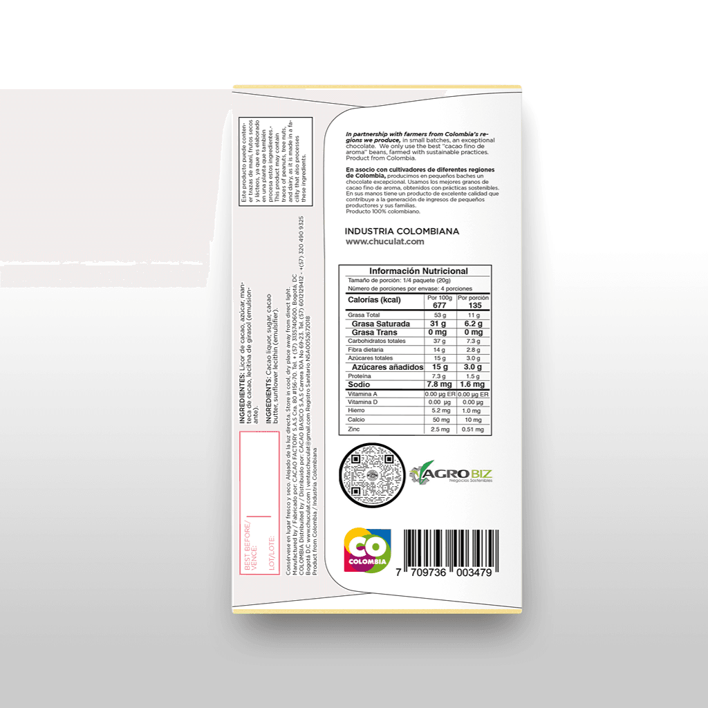 Tableta de Chocolate 85% Cacao – Origen Arauca (80 g), foto 3 de 3