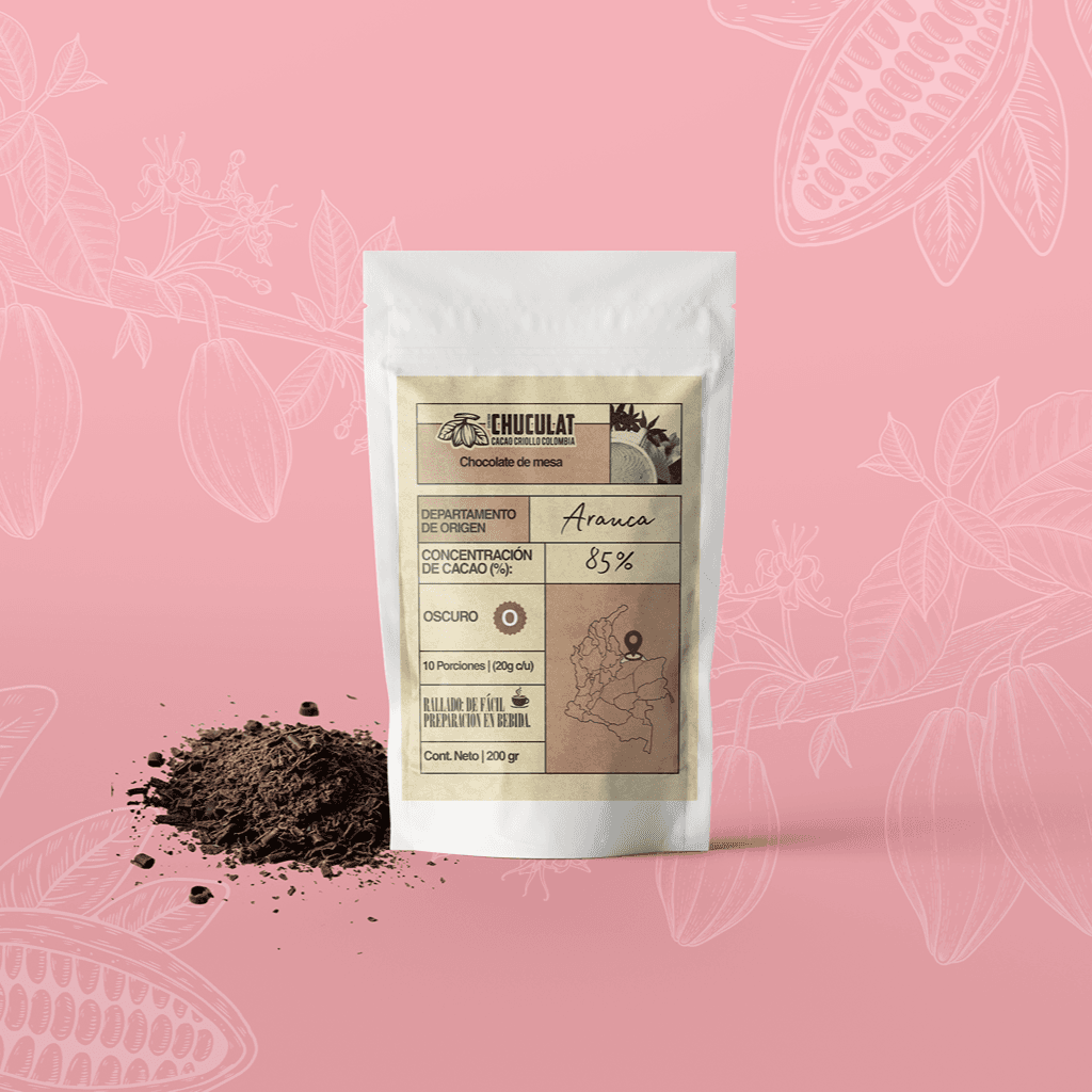 Chocolate de Mesa 85% Cacao Origen Arauca x 200g