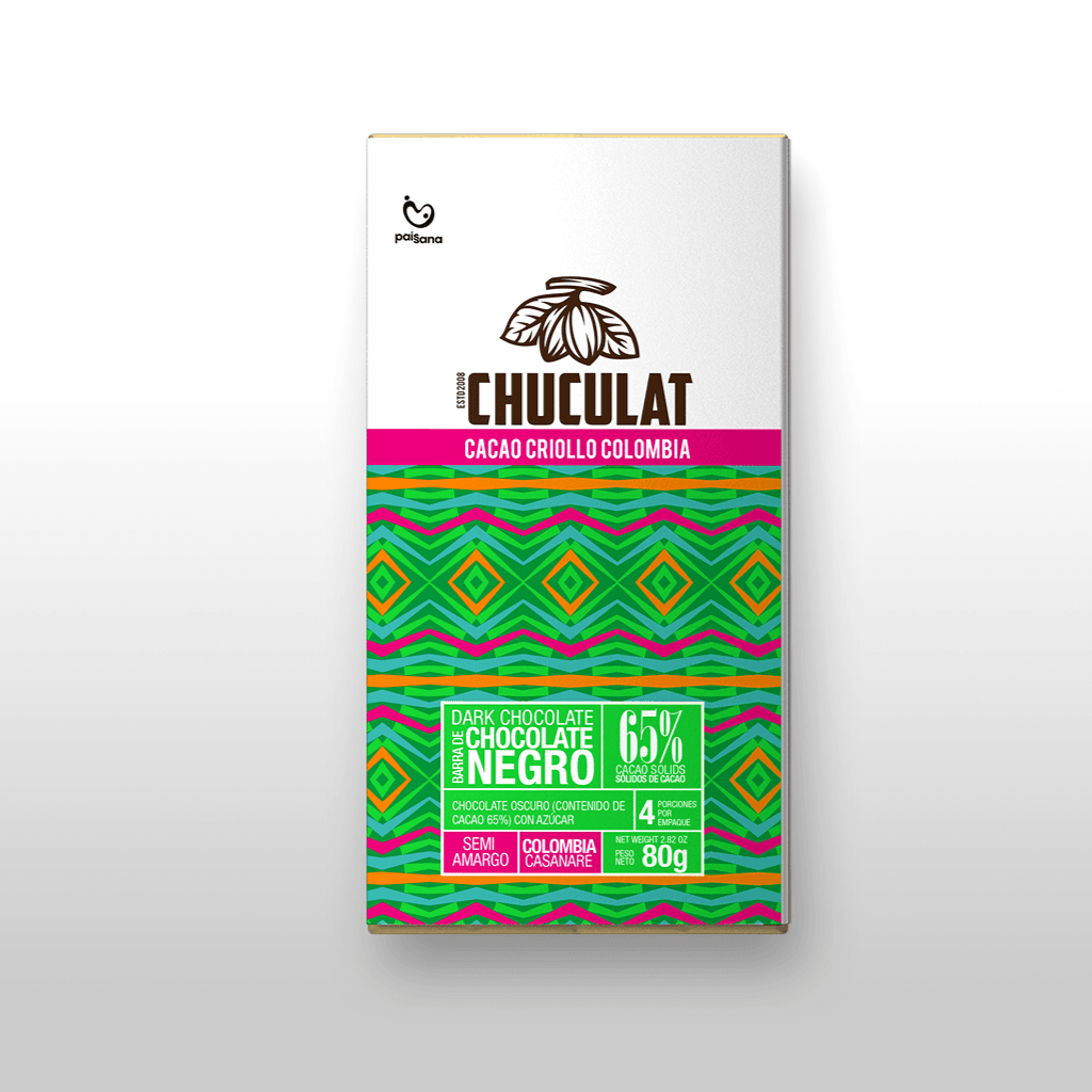 Tableta de Chocolate 65% Cacao – Origen Casanare (80 g)