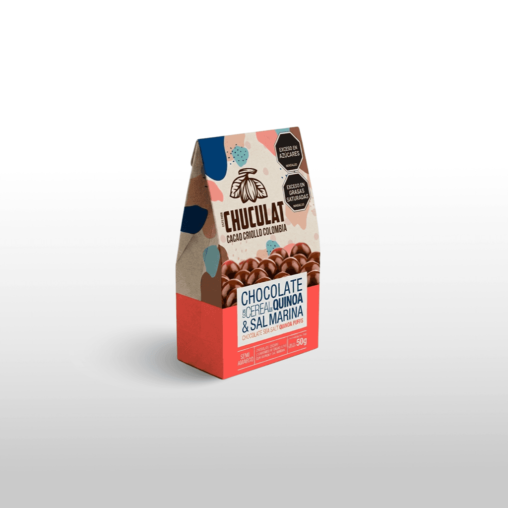 Quínoa Pop recubierto con chocolate y sal marina (50 g)