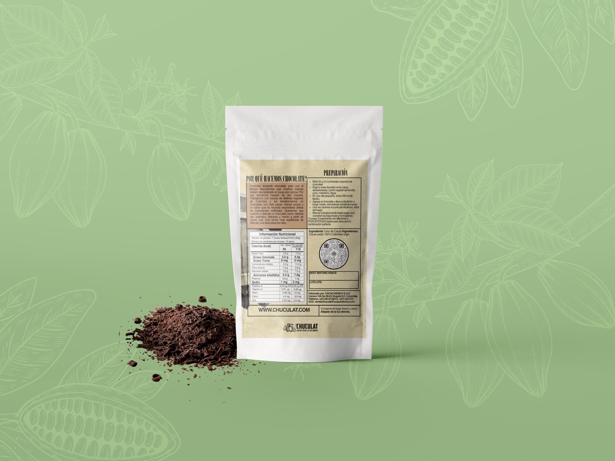 Chocolate de Mesa 65% Cacao Origen Guaviare x 200g - Imagen 2