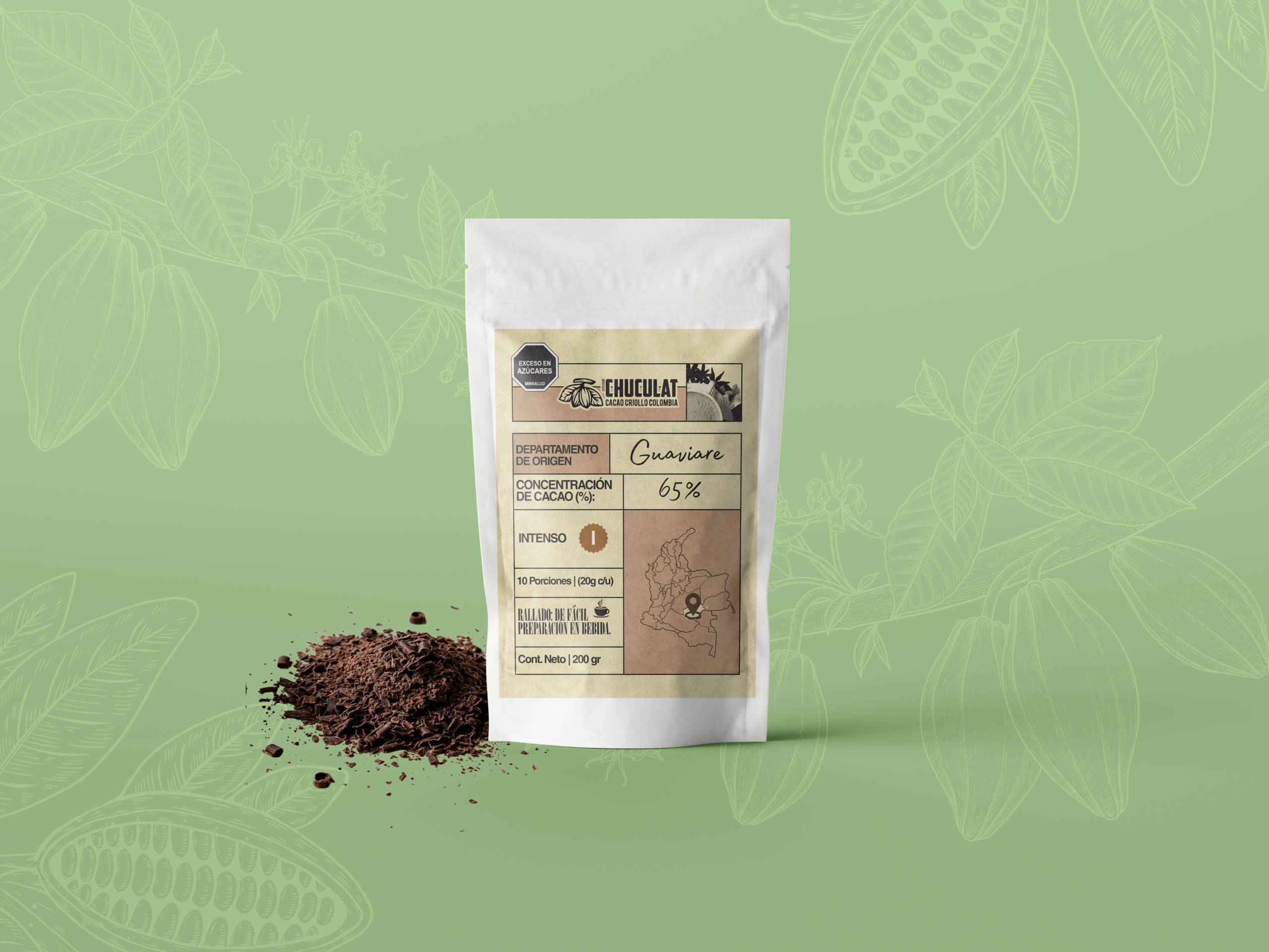 Chocolate de Mesa 65% Cacao Origen Guaviare x 200g